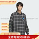 阿迪達(dá)斯 （adidas）街頭滑板文化格子運(yùn)動(dòng)長(zhǎng)袖襯衫男裝秋季adidas官方三葉草1 碳黑/灰 2XL