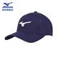 美津濃運動(dòng)帽男女同款運動(dòng)遮陽(yáng)網(wǎng)球帽子百搭透氣棒球鴨舌帽高爾夫帽子 藏青32CW2A0514