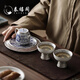 泰禧閣敦煌萬(wàn)佛鎏銀茶壺茶具套裝送長(cháng)輩領(lǐng)導父母親老師伴手禮物 青花-萬(wàn)佛手套裝 1個(gè)