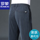 羅蒙（ROMON）莫代爾夏季薄款男士休閑褲直筒運動男褲中老年爸爸寬松垂感褲子男 藍灰【莫代爾】 輕薄 2XL 【適合155-170斤】2.7-2.8尺