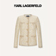 Karl Lagerfeld卡爾拉格斐2025春季新款金色圓領(lǐng)香風(fēng)外套老佛爺M21E1503 金色 （新批次） M （40）