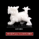 合善緣天然白玉龍九子囚牛睚眥嘲風(fēng)蒲牢狻猊狴犴負(fù)屃螭吻龍子玉石擺件 天然白玉精雕老大囚牛 15cm