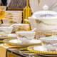 yomerto碗家用2025新款陶瓷飯碗面碗碗盤景德鎮(zhèn)輕奢餐具中式碗碟套裝家用 大好河山10人56件套配富貴煲