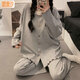 歐鹿汐帶胸墊春夏月子服產(chǎn)婦4月份坐月子5哺乳喂奶孕婦可調(diào)節(jié)待產(chǎn)睡衣 2XL碼建議體重155-175斤