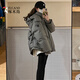 啄木鳥短款羽絨棉服女2025年冬季新款小個子面包服寬松加厚棉衣外套棉襖 灰色 M 建議105-125斤