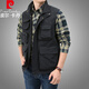 皮爾卡丹（pierre cardin）七夕情人節(jié)禮物馬甲男春秋季休閑背心工裝上衣外套戶外時尚運(yùn)動
