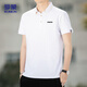 羅蒙（ROMON）T恤男夏季時(shí)尚POLO領(lǐng)短袖上衣棉質(zhì)冰絲休閑外套打底衫LP5白2XL