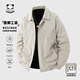 HIPANDA飛行員夾克美式復(fù)古春潮痞帥工裝休閑外套送男友外套男  杏 2XL 