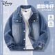 迪士尼寶寶女童牛仔外套春秋款2025新款洋氣女孩上衣大童裝衣服漸變兒童春裝 牛仔藍 160