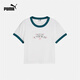 彪馬（PUMA）修身短款BABYTEE短袖T恤女款新款春季休閑上衣629069 白-02 M (160/84A)
