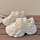 ACLNX老爹鞋女2025新款春夏季小白鞋小個(gè)子增高6cm休閑鞋厚底運(yùn)動(dòng)鞋子 米白色 37 (235mm)