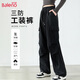 班尼路（Baleno）軟殼兩穿工裝褲女2025年春秋季時(shí)尚感戶外通勤運(yùn)動(dòng)休閑百搭休閑褲