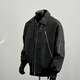 POUM美式復古潮牌PU皮夾克男春秋冬季款潮流高街機車(chē)服嘻哈夾克外套 SY-Y1029黑色 XL