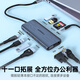 品勝 Type-C擴展塢 USB-C轉HDMI/VGA轉換器雷電3/4拓展塢網(wǎng)口轉接頭分線(xiàn)器音頻適用蘋(píng)果MacBook華為