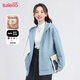 班尼路（Baleno）連帽羊羔絨衛(wèi)衣開衫外套女2025年春秋季寬松加絨加厚保暖棉服上衣