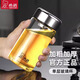 希諾單層玻璃杯2025新款男女士便攜水杯辦公室泡茶杯花茶杯車(chē)載杯子 XN-9185-珠光本色-310ML矮胖款