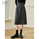 初申春秋半身裙女高腰雙嵌條口袋設計氣質(zhì)通勤百搭簡(jiǎn)約A字裙S143B2016 深灰色 M