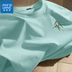 真維斯（JEANSWEST）短袖男夏季2025新款純棉運(yùn)動(dòng)透氣輕薄打底衫青少年寬松半袖上衣服 豆綠（綠竹X） M