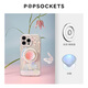 PopSockets【春日來時(shí)】泡泡騷手機(jī)支架氣囊伸縮防摔粘貼指環(huán)扣蘋果手機(jī)MAGSAFE磁吸生態(tài) iPhone16圓啪嗒 冰面+全透啪嗒盤