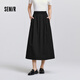森馬（Semir）[商場(chǎng)同款]半身裙女松緊腰純色春季2025遮胯A字裙101125120008
