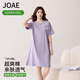 JOAE【超爽系列】高級感女士睡裙睡衣女精梳純棉寬松家居服浪漫紫2XL