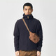 FJALLRAVEN北極狐24秋冬新款運動戶外男士休閑連帽開衫抓絨外套夾克08242137 555暗海藍 L 【AL】
