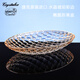 BOHEMIA Crystal捷克進(jìn)口水晶水果盤(pán)家用客廳果盆擺件創(chuàng  )意輕奢高檔糖果零食盤(pán)果斗 32cm泰尼琥珀彩邊橢圓形果盆