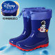 迪士尼（DISNEY）兒童雨鞋中大童雨靴2-15歲宇航員四季防水防滑踩水鞋學(xué)生男童膠鞋 藍色+束口 35 -36碼 220mm
