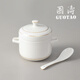 國濤骨瓷美容店養(yǎng)生粥碗小燉盅位甜品碗燕窩碗湯碗帶蓋陶瓷佛跳墻湯盅 雙蓋燉盅＋勺（615毫升）