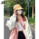 Jret春秋棒球服女薄款美式寬松學(xué)生百搭韓版外套ins風(fēng)國潮設(shè)計感夾克. 粉色 S 60-85斤