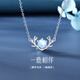 百利詩一鹿相伴s925銀項(xiàng)鏈女士款時(shí)尚輕奢吊墜鎖骨鏈送女友閨蜜生日禮物 一鹿相伴-白金色