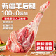 兩歲下天山新疆羊肉串草地乳羔羊生鮮羊排羊蝎子羊腿半只羊烤全羊送禮 羊后腿整只6斤