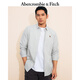 ABERCROMBIE & FITCH【爆款府綢】男裝25春夏美式經(jīng)典小麋鹿通勤長袖襯衫KI125-5255 綠色條紋 L (180/108A)