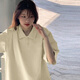 純棉短袖T恤女POLO衫夏季新款ins潮慵懶寬松韓版休閑上衣服學(xué)院風(fēng) 杏色 M 【建議80-100斤】