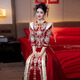 泰勒馬丁秀禾服新娘婚紗2025新款秋冬結(jié)婚禮服敬酒服古裝龍鳳褂婚服嫁衣 X616 L