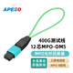 APESD 電信級MPO耦合器光纖適配器MT對接延長(cháng)器8芯12芯24芯通用法蘭高精密預接端光纖接頭MPO光纖回路器 MPO光纖回路器-12芯OM5