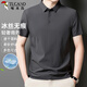 啄木鳥(niǎo)（TUCANO）短袖T恤男夏季無(wú)痕冰絲翻領(lǐng)POLO衫透氣速干時(shí)尚上衣男裝 深灰XL