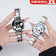 watchbond適用華為手表GT5表帶gt4/watch5女款41mm金屬gt3鋼帶智能18mm女士窄版細款GT5pro新款不銹鋼帶腕帶 【窄邊-三珠鋼帶】星光色+銀色接頭 GT5/5Pro/4/W