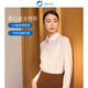 Degre Zero零度襯衫女修身免燙商務(wù)白襯衣長袖通勤女裝正裝長襯120支紗七夕禮物 白色 【進口匹馬棉，體感免燙】 S （體重80-95）