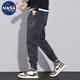nasawassup休閑褲男春秋款潮牌寬松束腳哈倫工裝褲男夏天潮牌男士運動(dòng)長(cháng)褲 灰色 XL