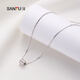 三福 925銀項(xiàng)鏈ins簡(jiǎn)約短款鎖骨鏈短款頸帶飾品 755283 65776 1個(gè)