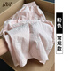 JZDZ粉色蝴蝶結冰絲山本褲女夏薄2025新款休閑慵懶遛彎垂感闊腿褲 粉色 常規(guī) M 適合體重【96-110斤】