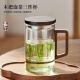 茗光茶杯茶水分離泡茶杯玻璃水杯男士茶杯辦公玻璃高硼硅綠茶杯