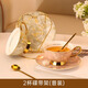 心飾園高檔精致骨瓷咖啡杯套裝輕奢下午茶茶具陶瓷杯子結婚生日禮物禮盒 天賜良緣2杯2碟2勺帶架子 快遞裝