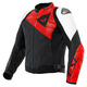 DAINESE/丹尼斯SPORTIVA 打孔版騎行皮衣透氣防摔耐磨機車(chē)服夾克 SPORTIVA 皮衣 白紅1533872-25A 52