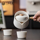 一品仟堂轉(zhuǎn)轉(zhuǎn)泡茶壺自動(dòng)旋轉(zhuǎn)懶人功夫茶具家用陶瓷新手茶壺套裝2025新款 自動(dòng)泡茶器【禪風(fēng)白】+2杯 280ml