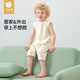 貝肽斯連體睡衣兒童2025新款夏季寶寶無(wú)袖純棉衣服男童女童家居服套裝