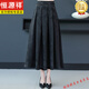 恒源祥出口真絲香云紗中長(cháng)款半身裙女高腰桑蠶絲A字花蘿時(shí)尚大擺裙a 黑【01款 腰間釘珠 M 建議90-100斤