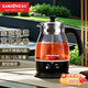金灶（KAMJOVE）煮茶器新款噴淋式煮茶壺 玻璃燒水壺保溫一體養(yǎng)生煮茶壺全自動(dòng)泡茶爐圍爐煮茶器具A-52 黑色 1L
