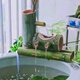 MPPMCKF款竹子流水魚缸自動流水器流水竹筒流水生財擺件水景自動流水器 竹排長30公分【不帶水泵及帶品】